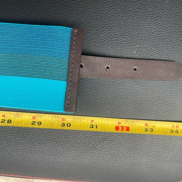 Belt Elastic,stretchable Navy blue/Turquoise - Picture 4 of 7